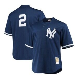 Derek Jeter #2 Yankees Mitchell & Ness Authentic Batting Practice Jersey 52 2XLT